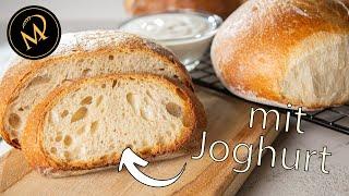 Leckeres Joghurtbrot Rezept, ohne Vorteig, welches du am gleichen Tag backen kannst.