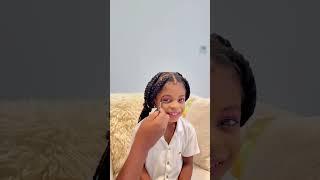 Full practice makeup transformation on my daughter’s face. Her facial expressions were so cute. 