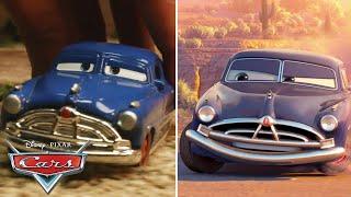 Doc Hudson Races around Willy's Butte | SIDE BY SIDE VIDEO | Pixar Cars