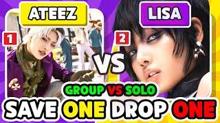 SAVE ONE KPOP SONG:  GROUP vs SOLO [ SAVE ONE DROP ONE ]  - KPOP QUIZ PARTY 2024