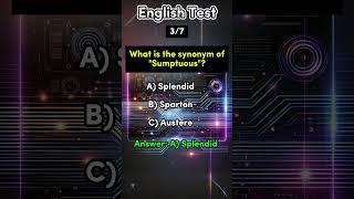 English Synonym Quiz Short  #synonyms #quiz #antonyms #english #learnenglish #knowledge #viralvideo