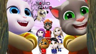 My Talking Tom Friends  Squid Game But Angela Hank and Tom  dont stop eating or 