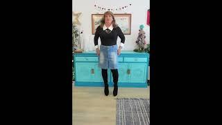 Dressing in a denim skirt and boots #crossdressing #crossdresser