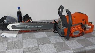 Chainsaw new model Husqvarna 592XP®  AutoTune unpacking and assembly