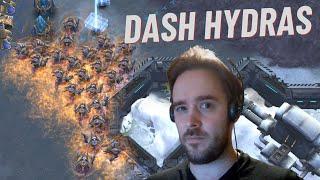 DShlango tries out mass DASH Hydralisks in 2v2, gets crushed (StarCraft 2 new patch)