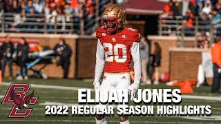Elijah Jones 2022 Regular Season Highlights | Boston College DB