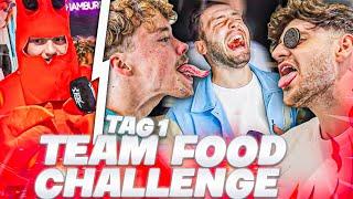 KOTZEN, LACHFLASH´s & FRESSEN! | Tag 1 - TeamFood Challenge mit Eligella, Rohat, Abu, Chef & Co.!