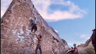 Bishop Bouldering: Solarium [V4] Short Girl Beta with Spinal Fusion