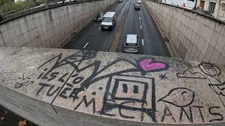 Paris 4K - The Princess Diana memorial at Tunnel du Pont de l’Alma and the Flame of Liberty