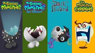 My Singing Monsters Vs Lost Landscapes Vs Dark Island Vs Monster Explorers | Redesign Comparisons