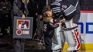 Full Markstrom 500th Game Ceremony