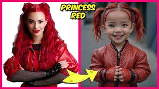 Descendants: The Rise of Red As Babies And Their Favorite Drinks, Movies & More! | Princess Red