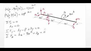 Vector Statics - Example: Equilibrium of 3D Rigid Bodies