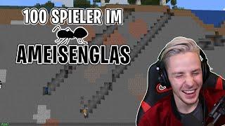 Ihr glaubt NIEMALS, was 100 Spieler im MINECRAFT AMEISENGLAS in 24h angestellt haben!