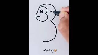 Monkey Drawing for Kids | How to Draw a Monkey | Easy Drawing Monkey