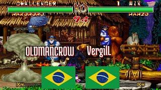 FT5 @samsho2: OLDMANCROW (BR) vs VergilL (BR) [Samurai Shodown II Fightcade] Sep 17