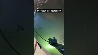 Tesla Melting In The Heat  #shorts #shortsvideo