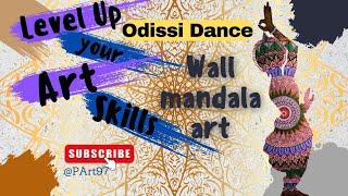 Odissi Dancer In Mandala Patterns | Wall Art Timelapse | Traditional Grace In Mandala @Pikuscreativity