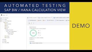 DEMO | Automated (Component / Unit) Testing SAP HANA Calculation Views