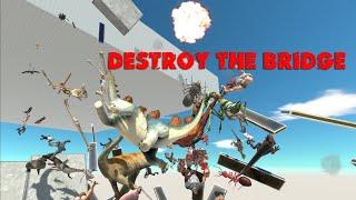 DINOSAUR CHASE 3 PART 2 DESTROY THE BRIDGE - Animal Revolt Battle Simulator