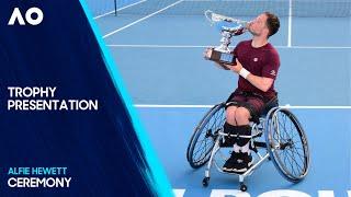 Men's Wheelchair Trophy Ceremony | Alfie Hewett | Australian Open 2025