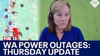 PSE talks power outages due to WA bomb cyclone: Thursday update | FOX 13 Seattle