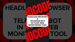 Monitor your website with Headless Browser, Telegram & Latenode!#headless #telegram #automation