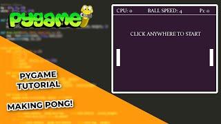 PyGame Pong Beginner Tutorial in Python