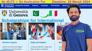 University of Genova Italy Scholarships Online Admission Process 2024| No IELTS| Mr.T