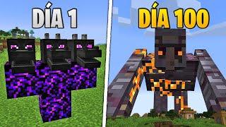 SOBREVIVÍ 100 DÍAS en MINECRAFT HARDCORE con JEFES extremadamente PODEROSOS