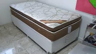 Cama box de solteiro 88x190x64cm