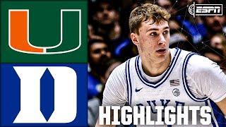 Miami Hurricanes vs. Duke Blue Devils | Full Game Highlights | ESPN College Basketball