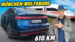 VW ID.7 "Pro S" 91kWh: Auf Langstrecke schneller als im ICE?