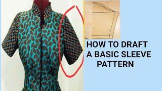 HOW TO DRAFT A BASIC SLEEVE PATTERN [ DETAILED ]