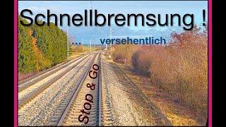 Oops, versehentliche Schnellbremsung. Dann gehts über Langsamfahrstellen #führerstandsmitfahrt