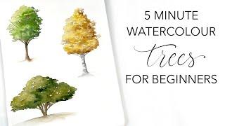 Simple Watercolour Trees For Beginners!