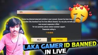 LAKA GAMER V BADGE ID BANNED AGAIN IN LIVE STREAM