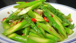 How is asparagus so delicious? Teach you the right way to make asparagus fresh and crispy,