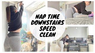 Clean With Me | Nap Time Downstairs Speed Clean | Kate Berry