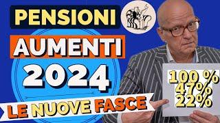 PENSIONI,  RIVALUTAZIONE 2024  LE NUOVE FASCE PEREQUATIVE️