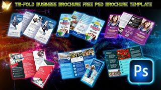 Tri fold Brochure Template Photoshop Free Download  | Tri fold Brochure PSD Template