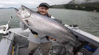 Monster 43lb King Salmon!  Epic Battle!  Salmon Fishing - Juneau, Alaska! JUNE 2020