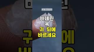 바세린 꼭 귀 뒤에 바르세요