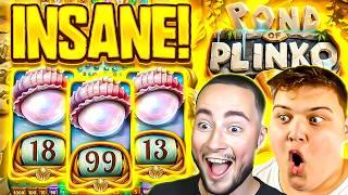 WORLD RECORD 130 PEARLS ON POND OF PLINKO!!! (BIG WIN)