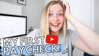 MY FIRST YOUTUBE PAYCHECK: How much I make with 2,000 subscribers & how YouTube ads revenue works