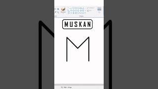 Muskan Name Logo ️ #namelogo #muskan #mspaint #tutorial #logo #design #its_sks_art
