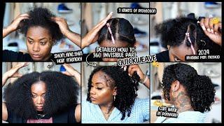 THE ULTIMATE QUICKWEAVE FOR SHORT,FINE,THIN HAIR  !! 360 INVISIBLE PART QUICKWEAVE | VERSATILE 