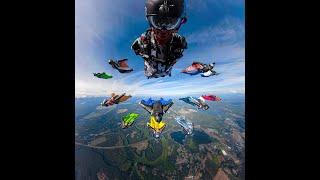 WINGSUIT HUMAN FLYING - FRONT HELMET CAM