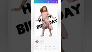 Outline text effect in canva #canvatutorial