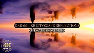 4K Mirrored Cityscapes & Cloud-Kissed Skyscrapers | Dreamlike Reflections #mirrored